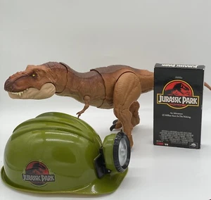 Jurassic Park Thrash N' Throw Roaring T-Rex Hard Hat & VHS Bundle - Picture 1 of 12
