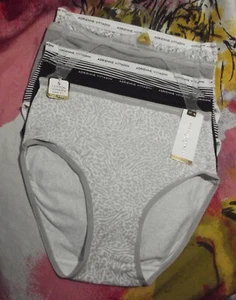 5 NEW ADRIENNE VITTADINI AV9221 5PKOL SIGNATURE WAIST COTTON BRIEF PANTIES S - Picture 1 of 2