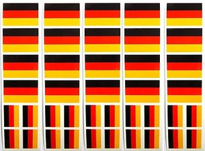 40 Removable Stickers: German Flag, Germany Party Favors, Decals - Picture 1 of 3