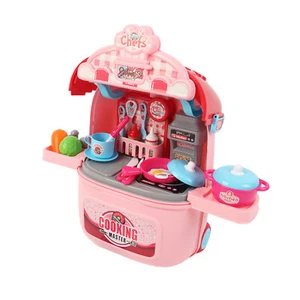 Kids Portable Play Kitchen Set Rolling Suitcase Cooking Pretend Toy Playset - Picture 1 of 42