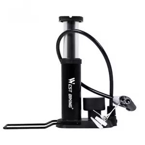 Bicycle Pump Tyre Inflator Pressure Gauge Schrader Presta Valve Bike Foot Pump - Picture 1 of 15
