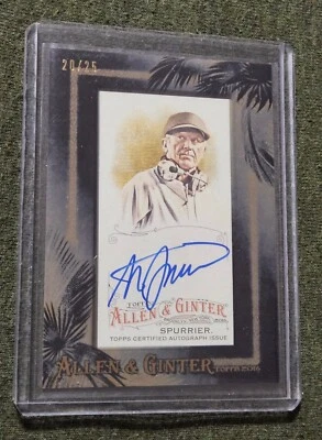 Steve Spurrier 2016 Topps Allen Ginter Black Framed Mini Autograph Auto /25 MINT - Image 1 of 2