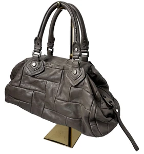 Marc By Marc Jacobs Satchel Handbag Gray Leather Patchwork Hobo Shoulder Bag - Picture 1 of 20