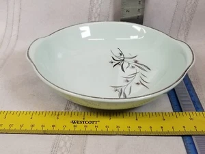CRAZED Universal Ballerina Mint Mist Handled Dessert / Cereal Bowl Green Floral - Picture 1 of 5
