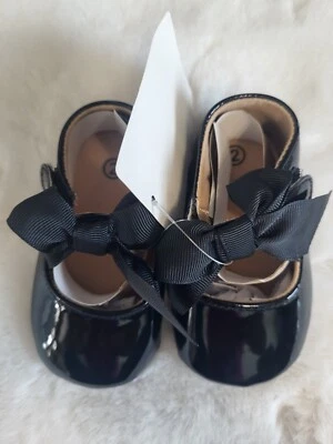 Zapatos de Ballet Antideslizantes PU con Suela de Goma y Arco para Bebé, para Primeros Pasos. Foto 1 de 4