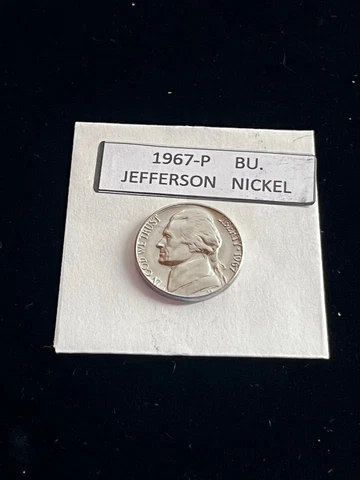 1967-P Jefferson Nickel BU Cover