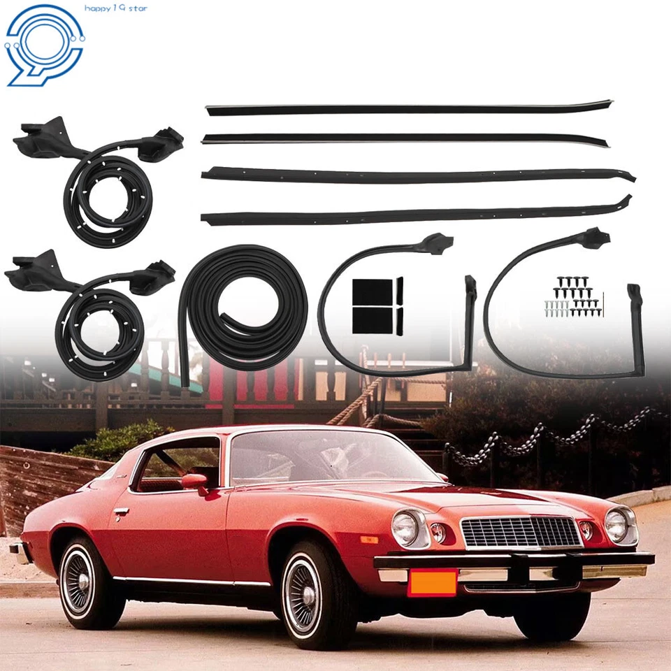 Weatherstrip Seal Kit For Camaro Firebird 70-81 Door Window Sweep Roofrail Trunk Foto 1 de 4