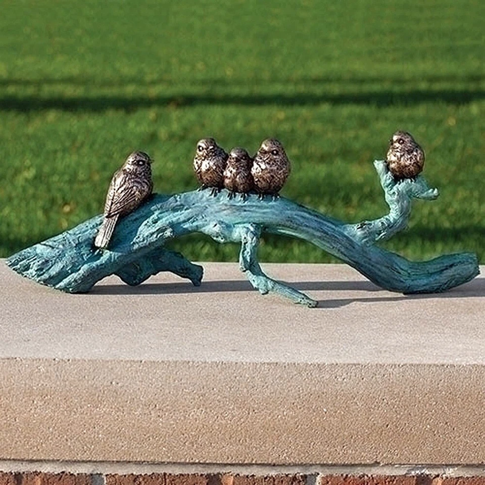 BIRDS ON A BRANCH GARDEN STATUE - GARDEN SCULPTURE - Image 1 of 1
