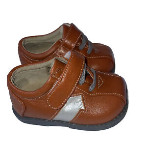 See Kai Run Augustin Orange Walkers Walking Shoes, Size 3 Infant Baby Boy NWOB