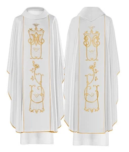 edles Marien-Messgewand Marienkasel, NEU weiß - Bild 1 von 1