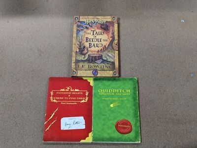 Lot of 3 PB/HC Mix Harry Potter Books by J.K. Rowling - Beasts, Quidditch, Bard - Image 1 of 4