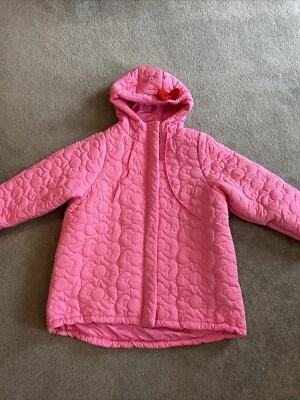 Hello Kitty & Friends Forever 21 Chaqueta acolchada de gran tamaño rosa para mujer talla pequeña Foto 1 de 4