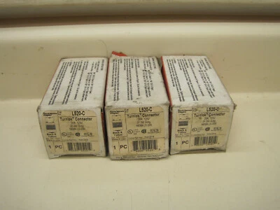 Новый лот из 3 Pass и Seymour Legrand L520-C Turnlok разъем 20A 125V 2P - Изображение 1 из 4