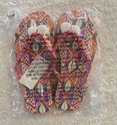 Vera Bradley Women's Flip Flop Medium (7-8) Go Fish Coral NWT - Image 1 of 4