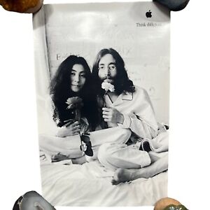 Vintage 2000 Apple 'Think different' Poster John Lennon and Yoko Ono 11" X 17"