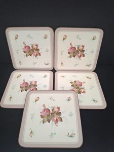 Pimpernel Rosenknospe Untersetzer 5er Set Kork Unterlegt Floral England Vintage - Bild 1 von 11