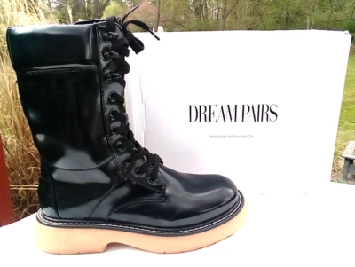 Brand New in Box - Dream Pairs Ladies Combat Boots Black Size Womens US 9 - Image 1 of 4