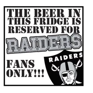 Las Vegas Raiders NFL Football Beer Fridge Warning Refrigerator Magnet - Picture 1 of 1