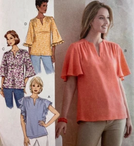 Butterick 6688 Boho Blouse Sleeve Variations Sewing Pattern Sz 14-22 Uncut FF - Picture 1 of 4