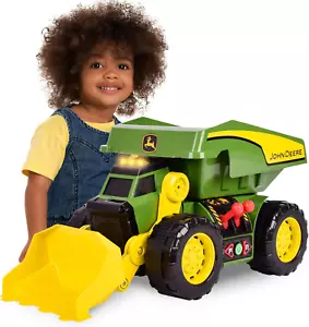 John Deere 2-N-1 Dig Rig Dump Truck & Front Loader Extra Large Construction Toy - Picture 1 of 7