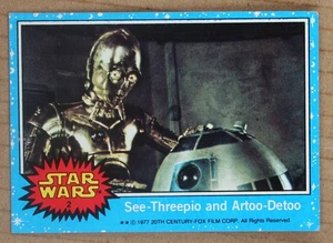 1977 Topps STAR WARS #2 See-Threepio and Artoo-Detoo - 20th Century Fox - Picture 1 of 2