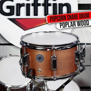 GRIFFIN Firecracker Snare Drum - Popcorn 10x6 Poplar Wood Shell Percussion - Picture 1 of 11