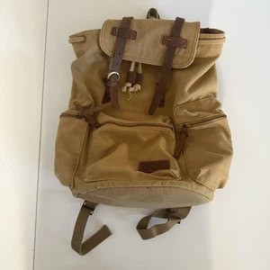 Gearonic Canvas Backpack Rucksack 16" Vintage Style mit Lederbesatz - Bild 1 von 12