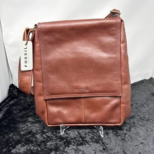 Bolso de cuero fósil C959 bolso de transporte vintage coleccionista nuevo sin usar - Imagen 1 de 16