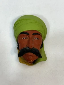 Vintage Indianer Mann mit Turban Bossons Kopf Kreidegeschirr Made in England - Bild 1 von 9