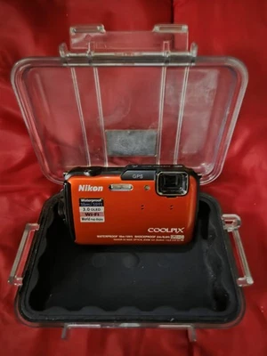 Nikon COOLPIX AW100 Waterproof Digital Camera, With Pelicon Case - Image 1 of 3