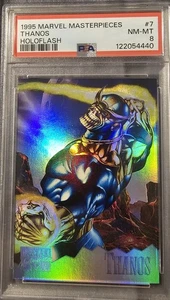 1995 Fleer Marvel Masterpieces THANOS HOLOFLASH #7 PSA 8 - Bild 1 von 2