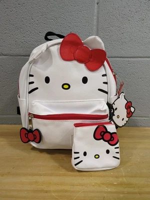 O9 Hello Kitty персонаж мини рюкзак белый с монета сумочки новый - Изображение 1 из 4