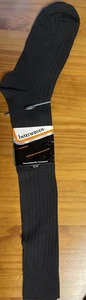 NEU MIT ETIKETT VINTAGE ÜBER DER WADE GEWEBTE HERRENSOCKEN schwarz HERGESTELLT IN DEN USA 10-13 - Bild 1 von 5