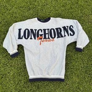 Vintage 90’s Spell Out Texas Longhorns University Very Rare Sweatshirt L - Bild 1 von 6