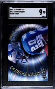 Barry Sanders 1994 Action Packed #WS2 Warp Speed NFL Detroit Lions SGC 9 - Picture 1 of 2