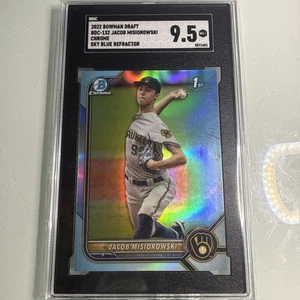 2022 Bowman - Draft Jacob Misiorowski #BDC-132 Sky Blue Refractor *RC*🔥 - Bild 1 von 3