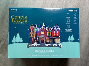 Carole Town Collection Christmas Village Lowe’s Brownstones Lemax 2023 - Picture 1 of 22