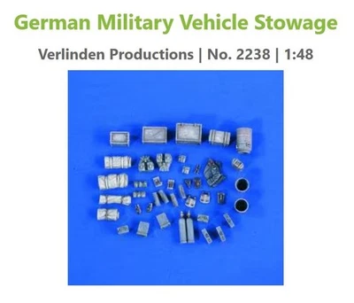 German Military Vehicle Stowage by Verlinden| No. 2238 | 1:48 resin upgrade kit - Image 1 of 4