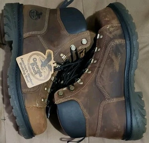 GEORGIA BOOT 6 Inch Steel Toe Brown Work Boots GB00535TS - Men's Size 11 - Picture 1 of 8
