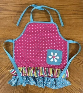 Kinderschürze Brüder Schwestern Design Studio rosa Rüschen Bindeband Schnur Tasche Mädchen - Bild 1 von 6