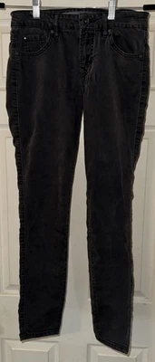 Pantalones ajustados de pana negros Guess Jeans para mujer talla 28 elásticos retro años 2000 Y2K Foto 1 de 4