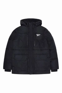 Reebok Mens Puffer Jacket Parka Jacket Black - Picture 1 of 8