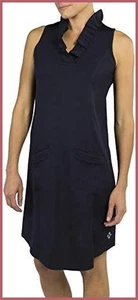 Damen JOFIT dunkelblau Millie Rüschen Ausschnitt ärmelloses Kleid Golf Größe XS - Bild 1 von 4