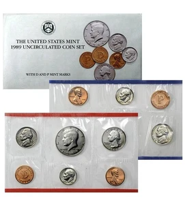 1989 Uncirculated Coin Set U.S Mint Original Government Packaging OGP - Picture 1 of 1