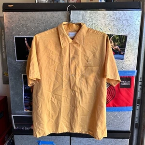 Towncraft Plus 1960s Vintage Orange ButtonUp Pocket Collared Shirt Large - Picture 1 of 5