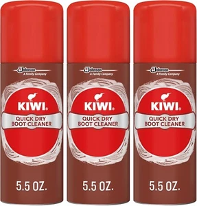 3x KIWI Quick Dry Boot Cleaner ~ Revitalize All Shoe Types ~ 5.5 Oz Spray Bottle - Picture 1 of 1