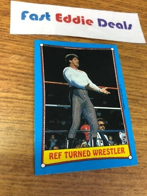 1987 TOPPS WRESTLING WWE WWF REFEREE DANNY DAVIS CARD 23 THE HART FOUNDATION - Image 1 of 2
