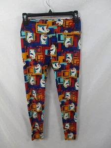 Lula Roe Womens Olaf Pants Small Medium Orange Elastic Waist Stretch Frozen 2 - Picture 1 of 10