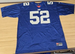 Vintage Nike Team New York Giants Jersey Men's 2XL #52 Blue White - Picture 1 of 10