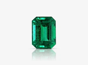 0.83 Carat Natural Vivid Green Emerald, GRS Certified Genuine Jewelry For Women - Picture 1 of 7